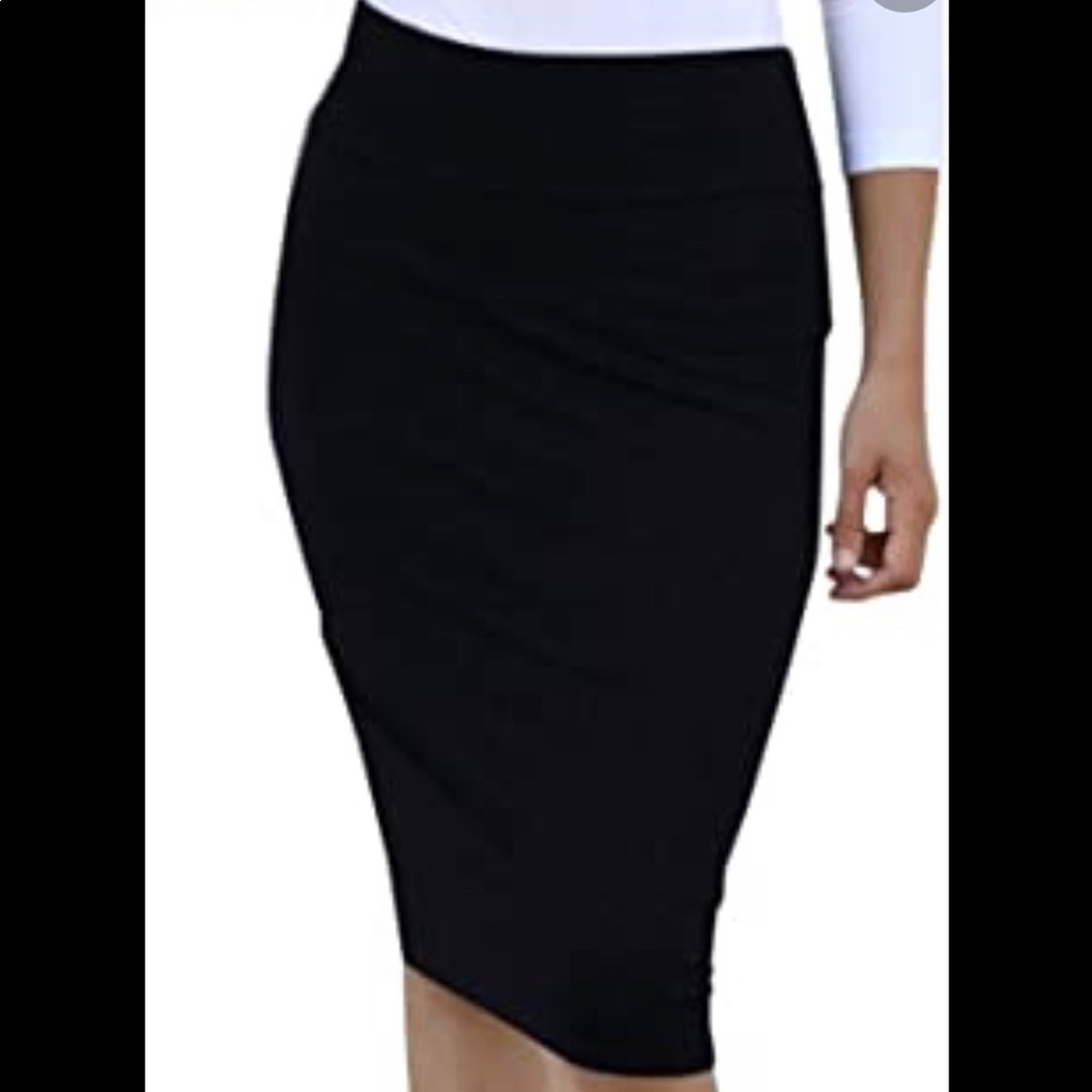 Kay Unger Silk Straight Pencil Skirt - Size 8